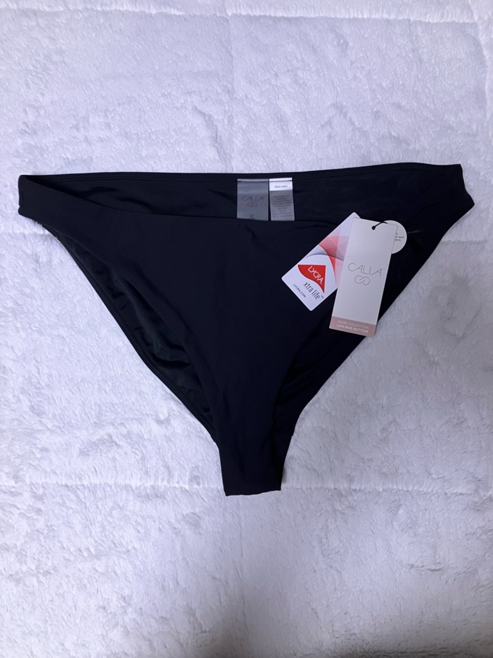 CALIA by Carrie Underwood Black Bikini Bottom - High Cut (S2-09)